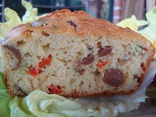 Plumcake salato con peperoni e cipollotti