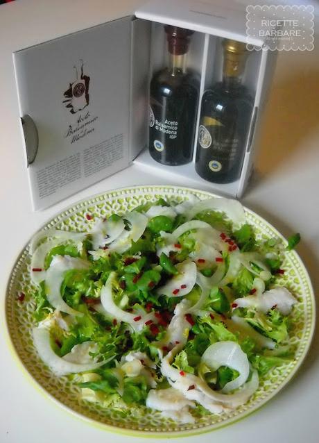 Carpaccio di baccalà all'aceto balsamico di Modena IGP