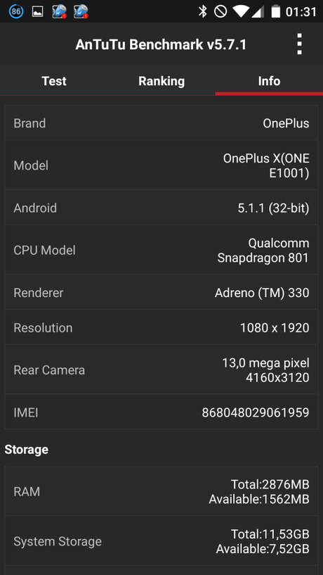 AnTuTu OnePlus X (1)