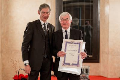 CERVESINA (pv). Cena di Natale di Confindustria Pavia e premio a Claudio Aggio al Castello di S.Gaudenzio.