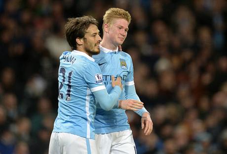 Manchester City-Sunderland 4-1: De Bruyne e Silva incantano, facile vittoria dei Citizens