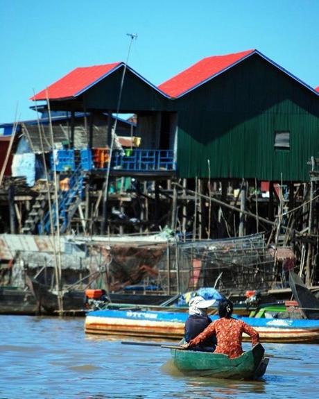 Villaggio sul lago Tonle Sap, Kompong Khleang