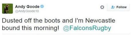 “il rugby degli altri”: Andy Goode torna a giocare e firma tre mesi coi Falcons