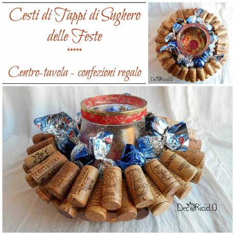 Cesti di tappi di sughero delle Feste