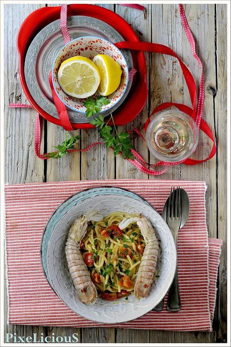 Spaghetti alla Chitarra con Cicale di Mare