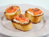 Crostini salmone affumicato Philadelphia Smoked salmon crostini