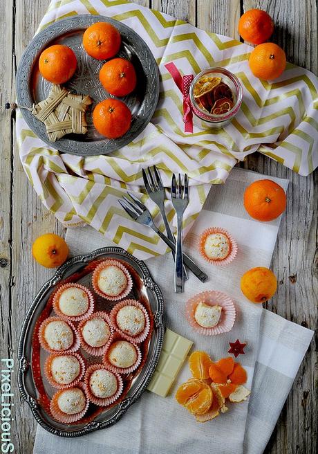 Tartufini di Cioccolato Bianco con Clementine e Cocco