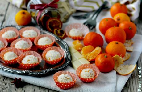 Tartufini di Cioccolato Bianco con Clementine e Cocco