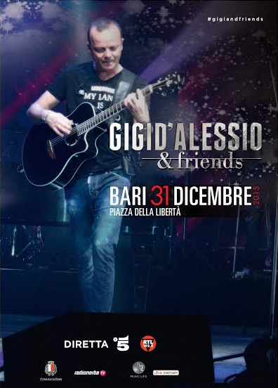 Gigi D'Alessio & Friends, in diretta su  Canale 5, RTL 102.5, Telenorba e Radionorba.