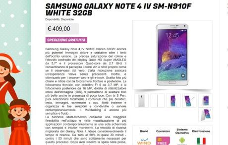 Samsung Galaxy Note 4 IV SM N910F White 32GB   Gli Stockisti  Smartphone  cellulari  tablet  accessori telefonia  dual sim e tanto altro