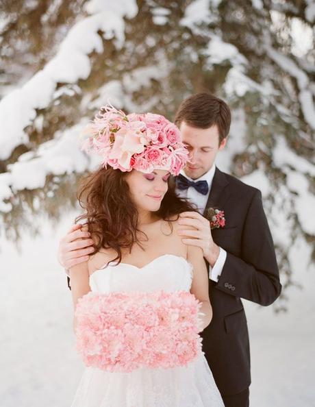 Muff bridal bouquet