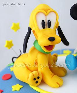 cake design torte decorate pasta di zucchero baby pluto baby topolino disney polvere di zucchero