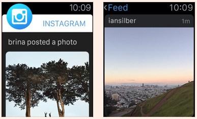 Instagram Apple Watch screenshot