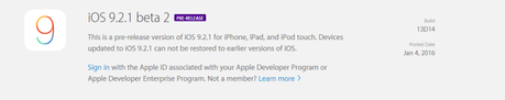 Apple rilascia iOS 9.2 beta 2 agli sviluppatori, rilasciata anche la versione pubblica ai beta tester