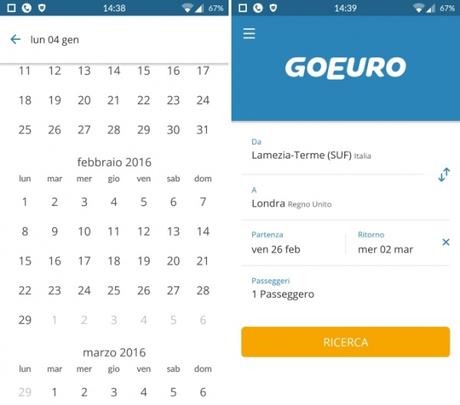 GoEuro app per confrontare treni, aerei ed autobus in tutta Europa