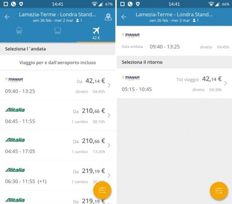 GoEuro app per confrontare treni, aerei ed autobus in tutta Europa