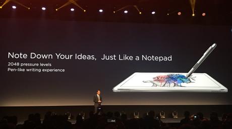 Il pennino del Huawei MediaPad M2 ha 2048 punti di pressione