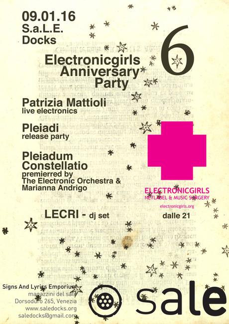 Electronicgirls celebra il sesto anniversario delle sue attività con una nuova uscita discografica e un concerto per orchestra elettronica