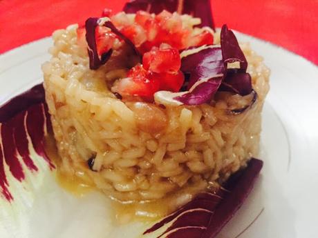 #BonAppetit ! Risotto radicchio e melograno