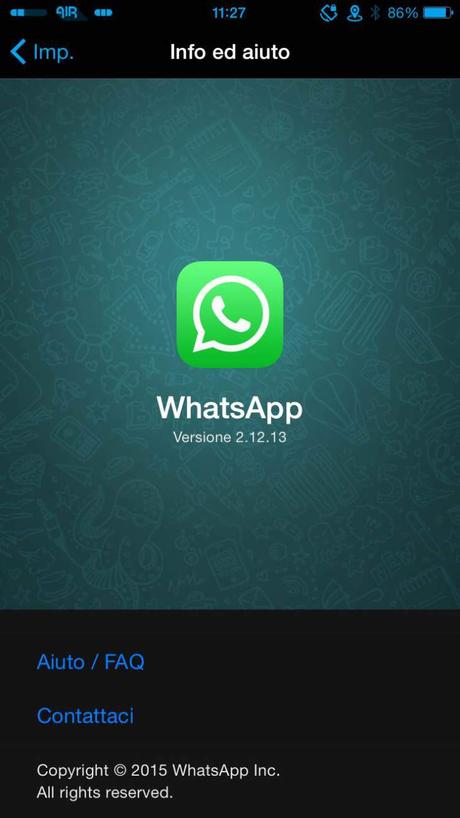 WhatsApp per iOS si aggiorna correggendo alcuni problemi [Aggiornato x9 Vers. 2.12.13]