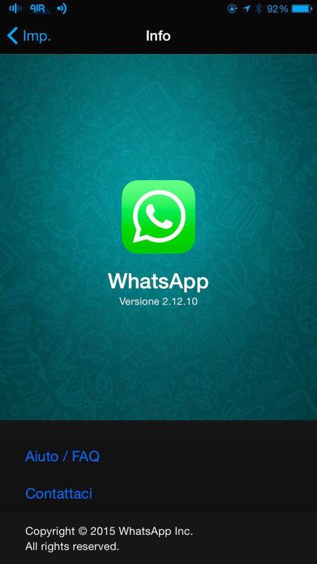 WhatsApp per iOS si aggiorna correggendo alcuni problemi [Aggiornato x9 Vers. 2.12.13]