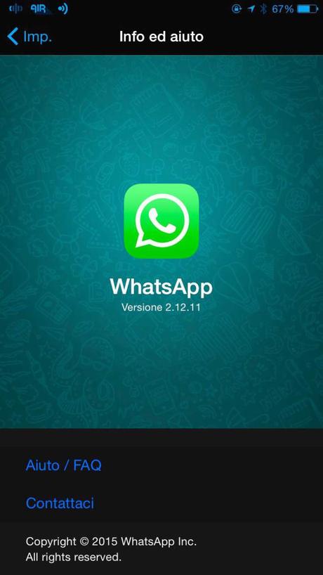 WhatsApp per iOS si aggiorna correggendo alcuni problemi [Aggiornato x9 Vers. 2.12.13]