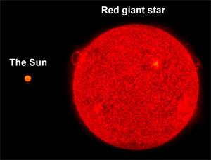 IL NOSTRO SOLE PARAGONATO AD UNA GIGANTE ROSSA