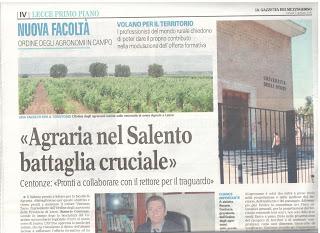 Notizie agricole Salento 7 gennaio 2016