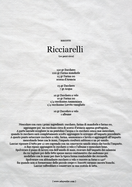 Ricciarelli per iniziare un nuovo anno