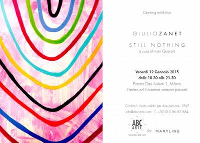 GIULIO ZANET - STILL NOTHING curata da Ivan Quaroni