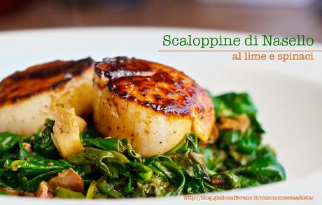 Nasello al lime e spinaci