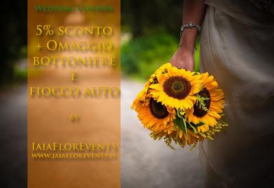 Sconto sull'organizzazione ed i fiori del vostro matrimonio in Toscana