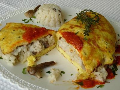 Risotto di avanzo nella frittata