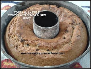 TORTA AL LATTE CON CIOCCOLATO FONDENTE SENZA BURRO - Bimby - di Laura Lau