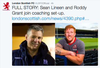 La SRU annuncia una nuova partnership coi London Scottish