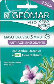 MASCHERA VISO ANTI – AGE RASSODANTE con Arnica Oceanica e Bio Fiore di Ibisco – GEOMAR