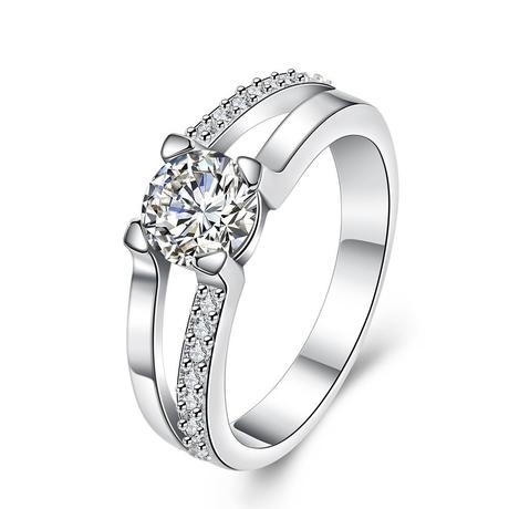 R719 Newest Princess Silver Wedding Ring