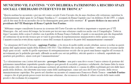 Il fascismo dei centri sociali romani anche nel 2016 è con noi. Oggi squallida performance del Corto Circuito