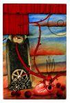 Mohsen Taasha Wahidi%2C The Red Curtain%2C matite colorate su carta%2C 22%2C5x34cm.%2C 2010. 56° Biennale di Venezia   dOCUMENTA(13). Courtesy Theca Gallery
