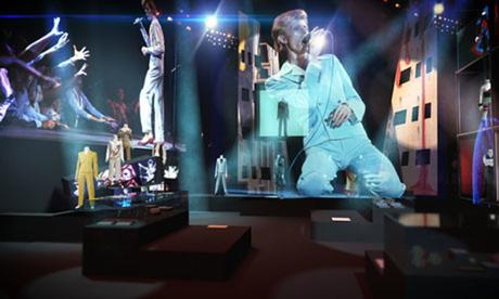 David Bowie Is: floor-to-ceiling screens showing live footage are awe-inspiring. Photograph: V&A