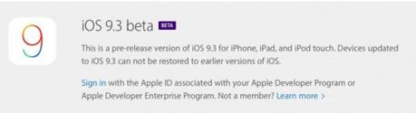 Apple rilascia iOS 9.3 beta agli sviluppatori [Aggiornato x1, ecco le novità riscontrate fin ora]