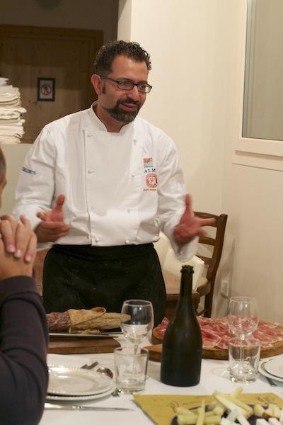 Chef Mario MArini Agriturismo Il Cielo di Strela