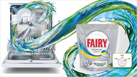 … inoltre, grazie alla sua forza sgrassante, Fairy Platinum è ideale anche per cicli brevi di lavaggio... 