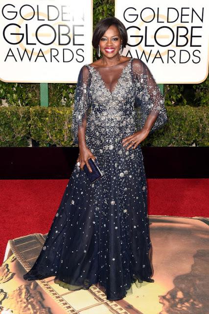 Viola Davis Marchesa Golden Globes 2016