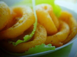 anellli di cipolla allo zafferano