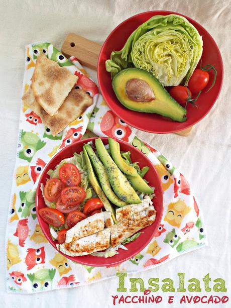 Insalata di tacchino e avocado