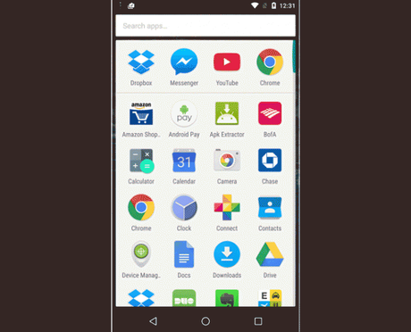 Google Now launcher grandezza icone