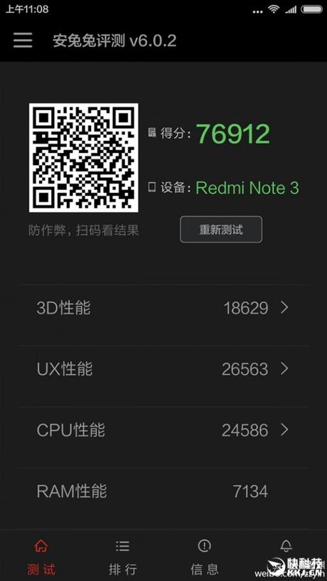 Xiaomi Redmi Note 3 snapdragon 650 16 megapixel