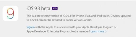 iOS 9.3 beta – Apple lo rilascia agli sviluppatori [Aggiornato x3, versione beta tester pubblici e nuovo aggiornamento iOS 9.3 beta 1.1]
