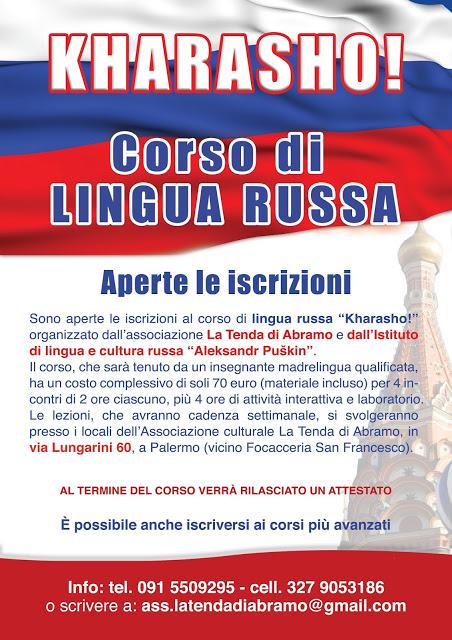 Palermo 15 febbraio 2016, Al via il corso base di lingua russa “Kharasho!”